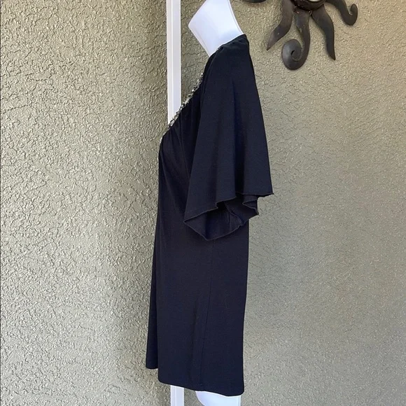 NWT Kenar Black Embellished V-Neck Blouse - Picture 5 of 7